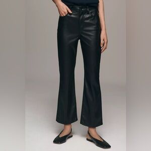 Pistola Lennon High Rise Wide Leg Faux Leather Pants - Black